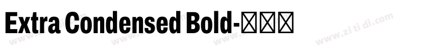 Extra Condensed Bold字体转换